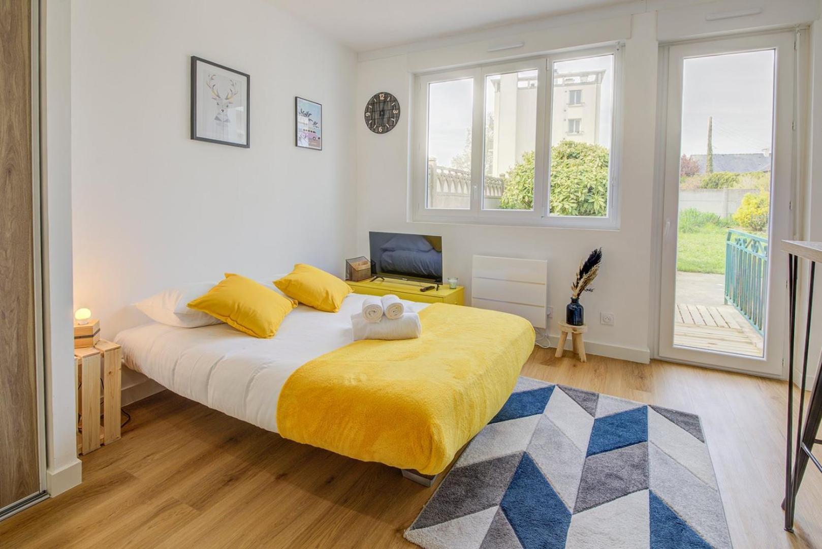 Le Yellow, Studio Renove, Tout Confort, Jardin Apartment Saint-Jacques-de-la-Lande Exterior photo